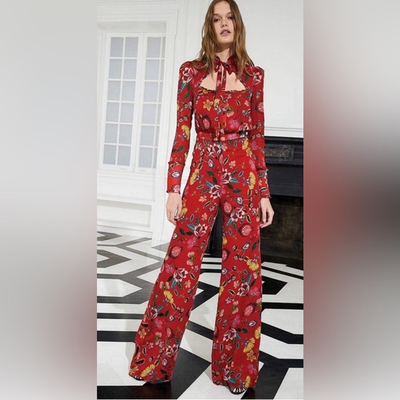 Alexis Pants - Alexis Imogene tie neck jumpsuit